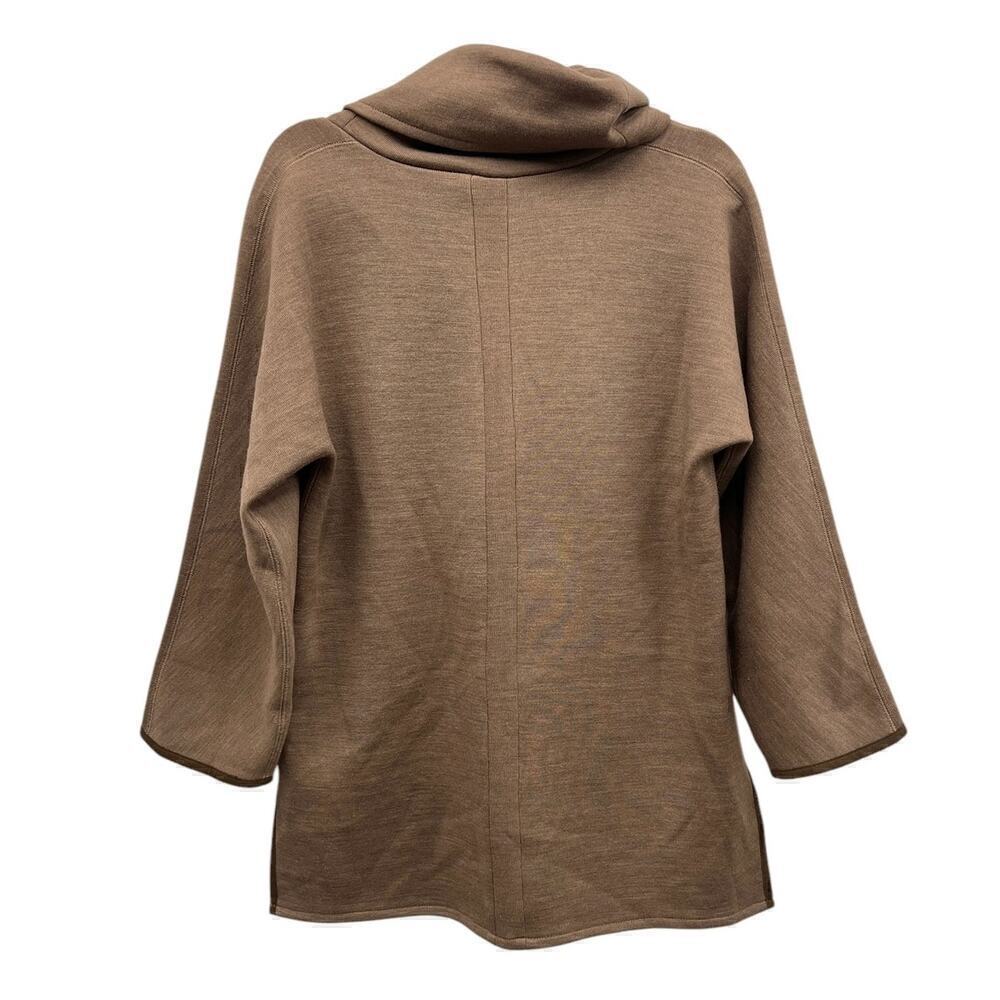 Soft Surroundings Wool Blend Cotswold Tunic Sweater in Taupe size petite XS - Picture 3 of 5